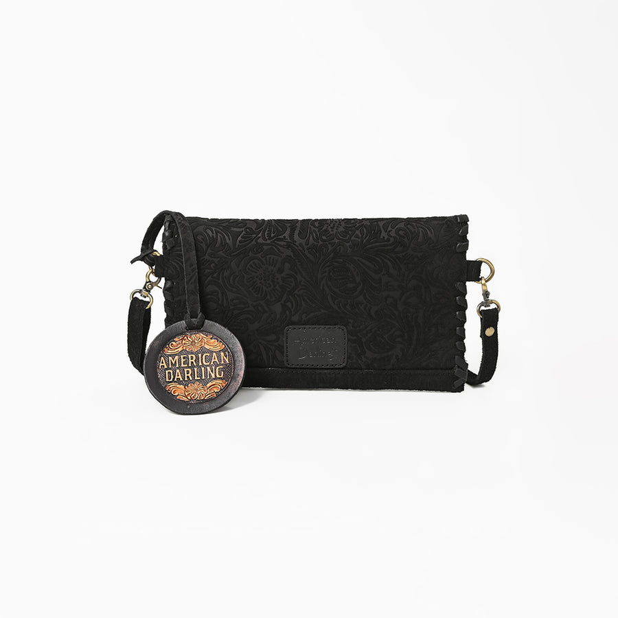 American Darling Western Leather Small Cross Body Bag – Braided Detailing, Premium Genuine Damascus Leather, Compact Everyday Hands-Free Carry Purse