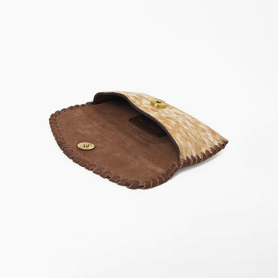 American Darling Handcrafted Western Sunglass Case, Genuine Hair-On Cowhide & Vegetable Tanned Leather Eyewear Pouch