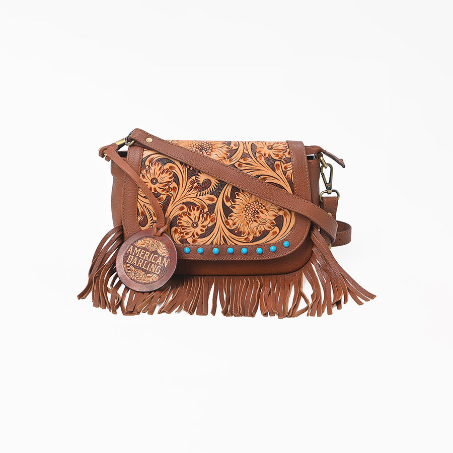 American Darling Floral Western Leather Shoulder Purse
