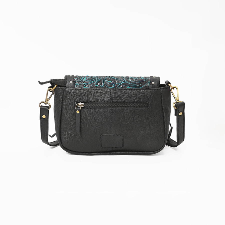 American Darling Western Floral Leather Fringe Shoulder Purse