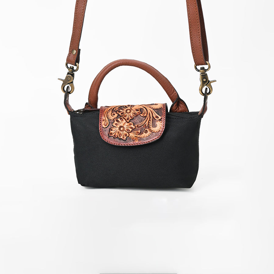 American Darling Western Leather Hand Tooled Crossbody Bag