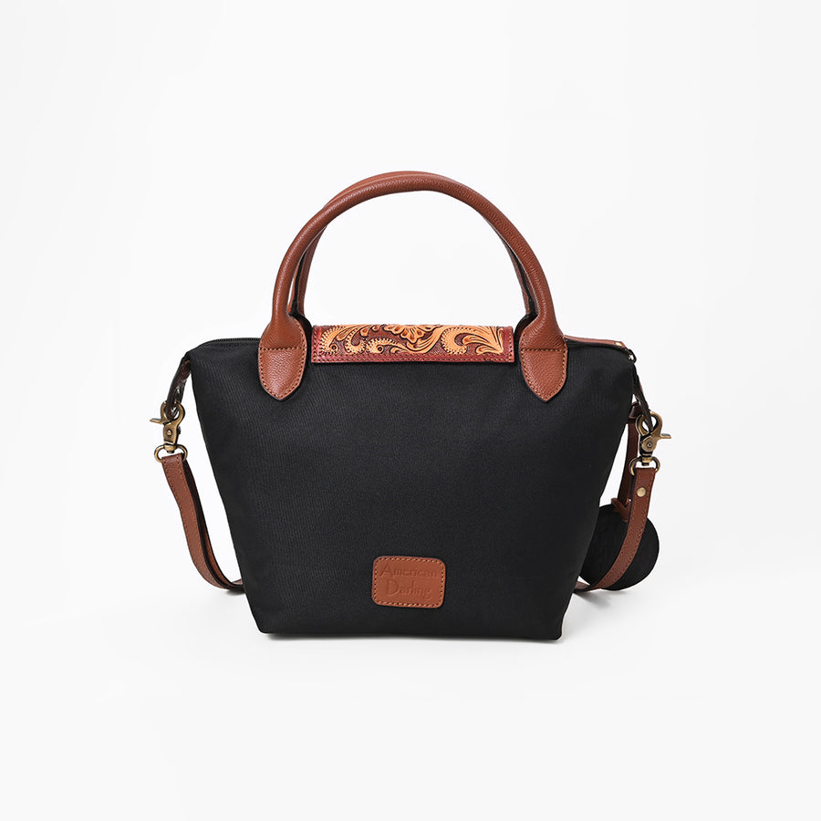 American Darling Western Leather Hand Tooled Tote Bag