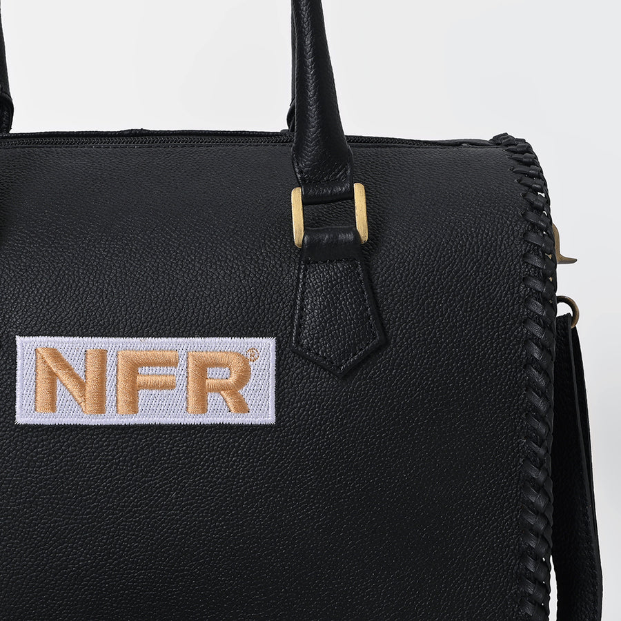 Official PRCA & NFR Licensed Collection-Black Genuine Leather Speedy Bag