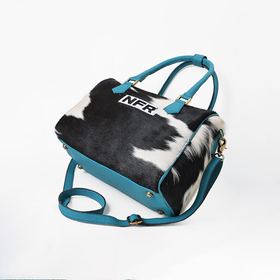 Official PRCA & NFR Licensed Collection-Hair-on-Hide & Genuine Leather Speedy Bag