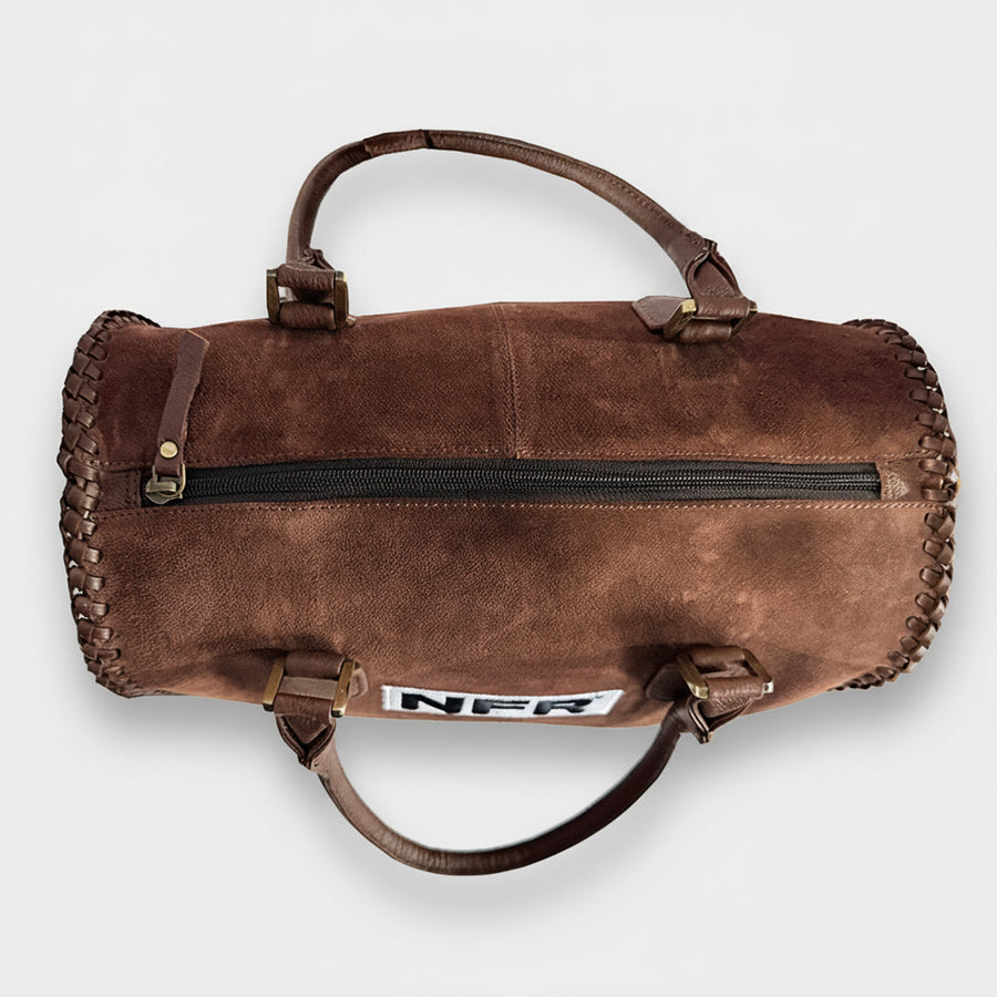 Official PRCA & NFR Licensed Collection-Western Suede Leather Speedy Bag