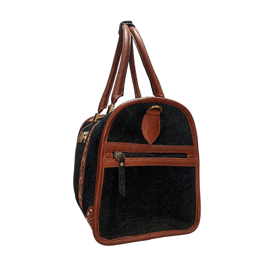 Official PRCA & NFR Licensed Collection® Hand-Tooled Embossed Western Leather Speedy Bag