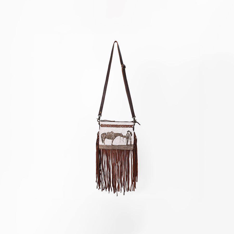 American Darling Western Horse Rider Fringe Crossbody Bag for Women