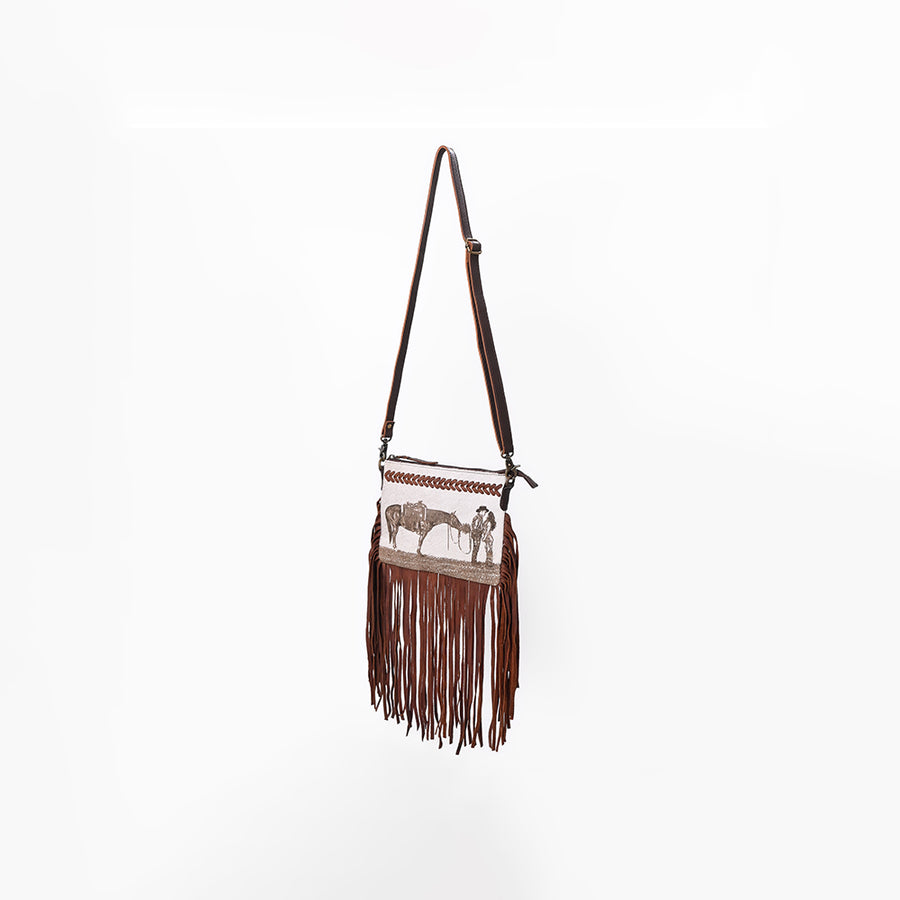 American Darling Western Horse Rider Fringe Crossbody Bag for Women