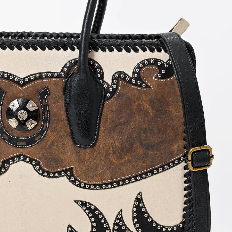 American Darling Women's Genuine Leather Western Tote Shoulder Crossbody Handbag