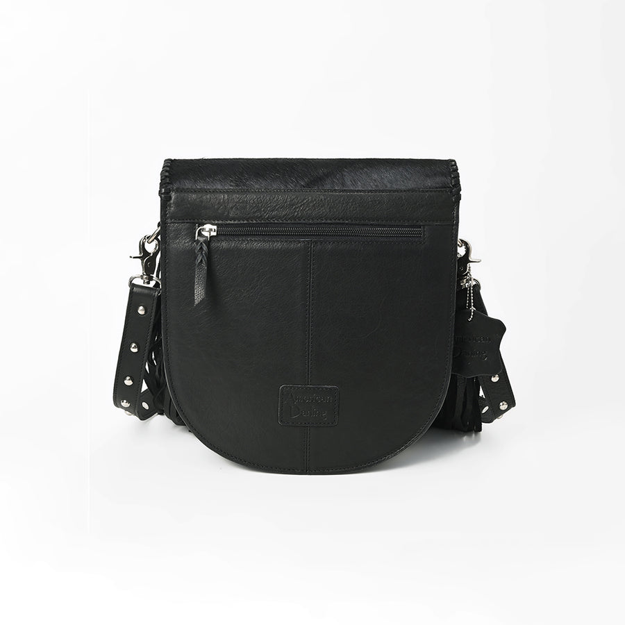 American Darling Western Hair-On Cowhide Leather Shoulder Bag with Fringe