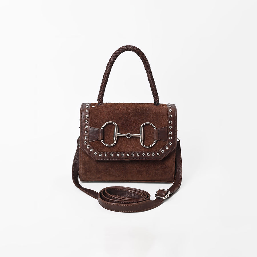 American DarlingWestern Brown Suede Leather Handbag