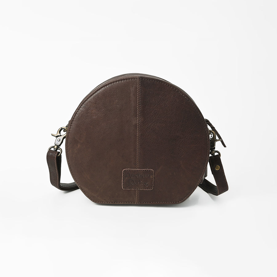 American Darling Genuine Leather Canteen Bag w/ Desert Cactus