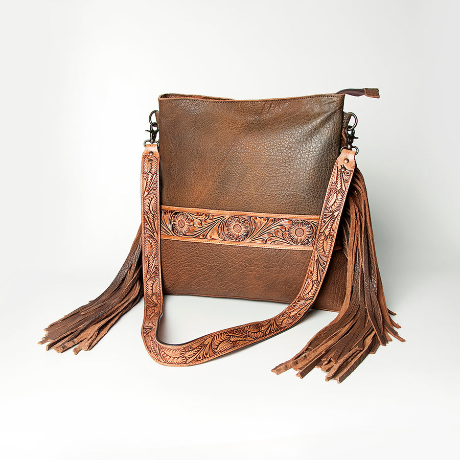 American Darling Messenger Hand Tooled Genuine Leather Western Women Bag Handbag Purse | Cute