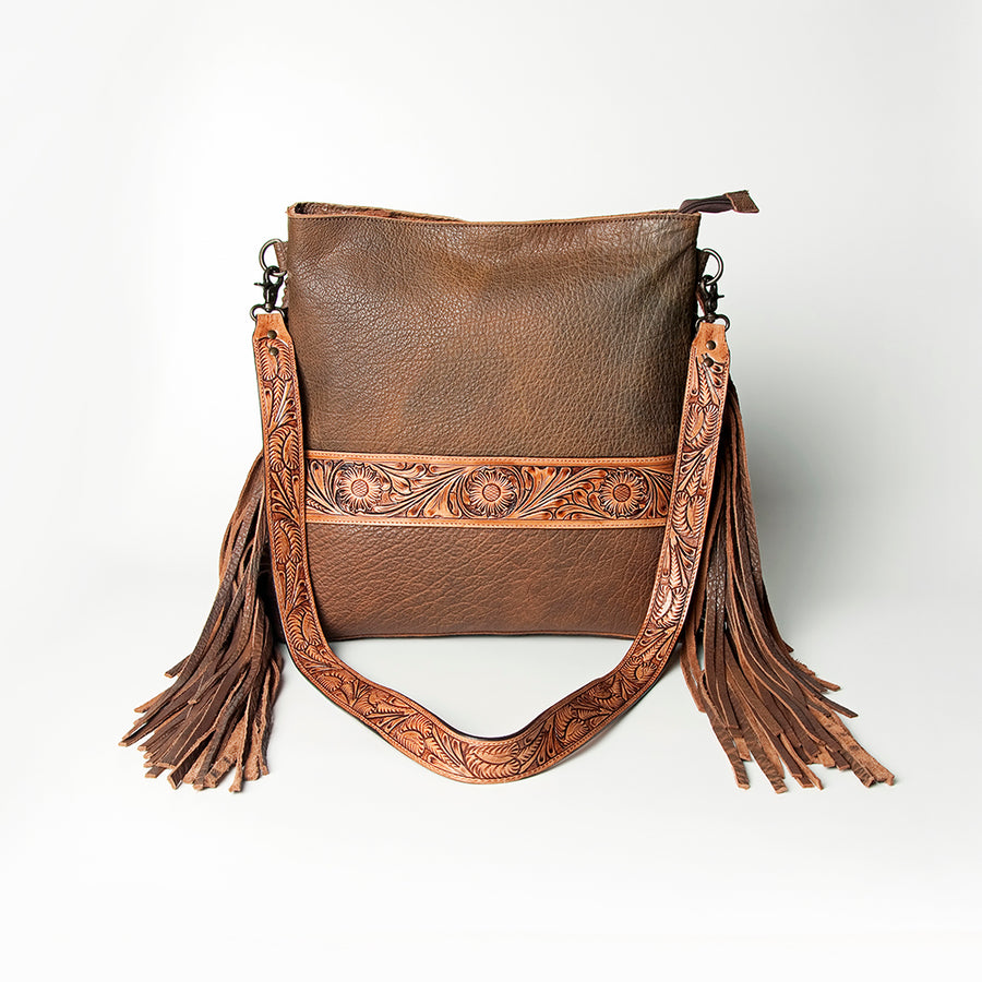 American Darling Messenger Hand Tooled Genuine Leather Western Women Bag Handbag Purse | Cute