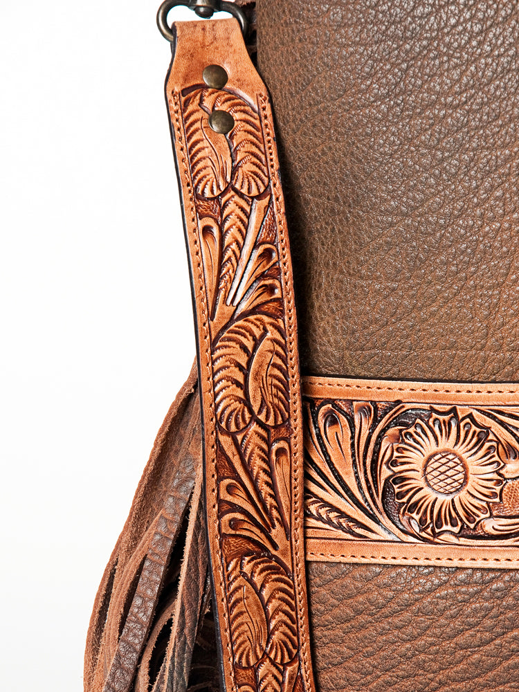 American Darling Messenger Hand Tooled Genuine Leather Western Women Bag Handbag Purse | Cute