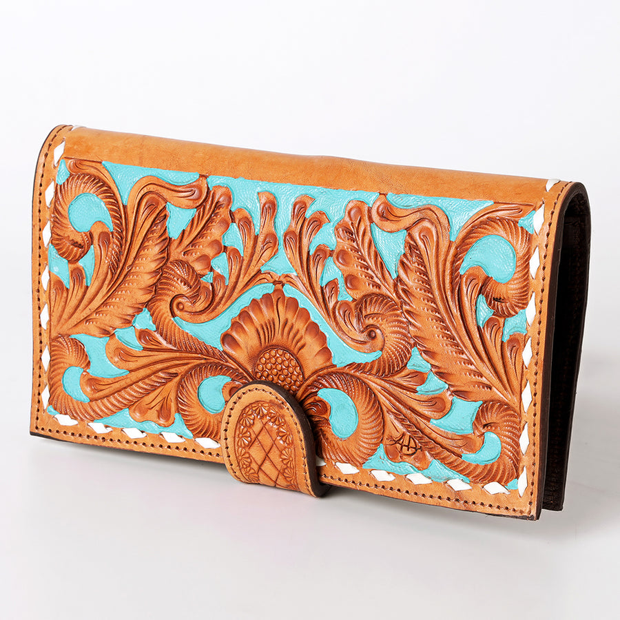 American Darling Wallet Hand Tooled Genuine Leather Western Women Bag | Handbag Purse Wristlet Travel Clutch