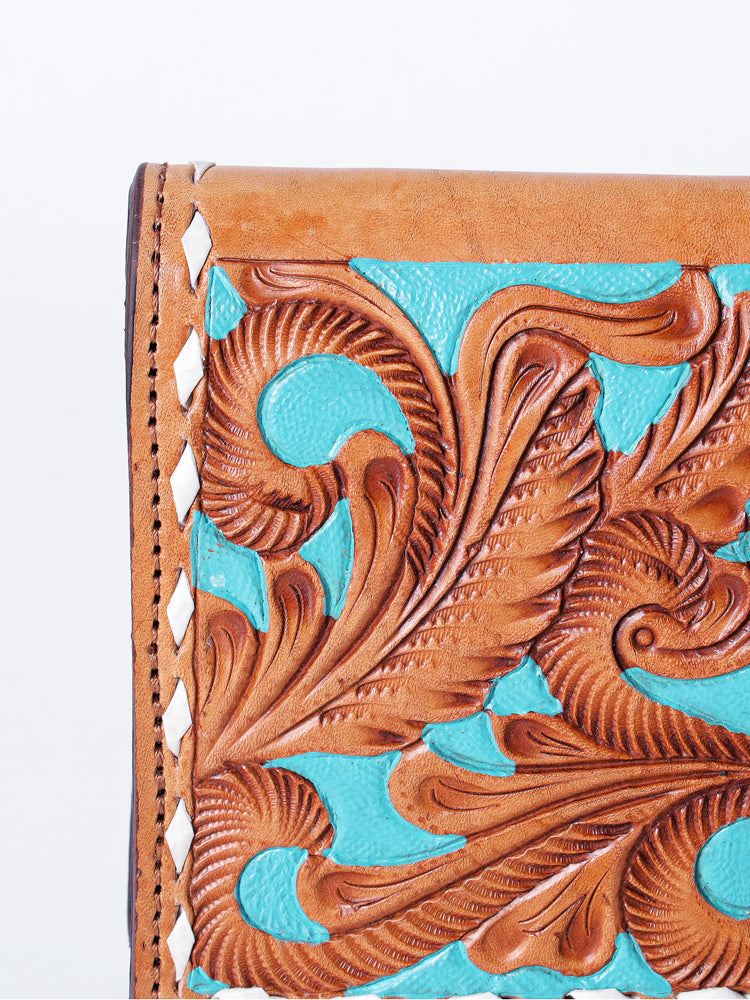 American Darling Wallet Hand Tooled Genuine Leather Western Women Bag | Handbag Purse Wristlet Travel Clutch