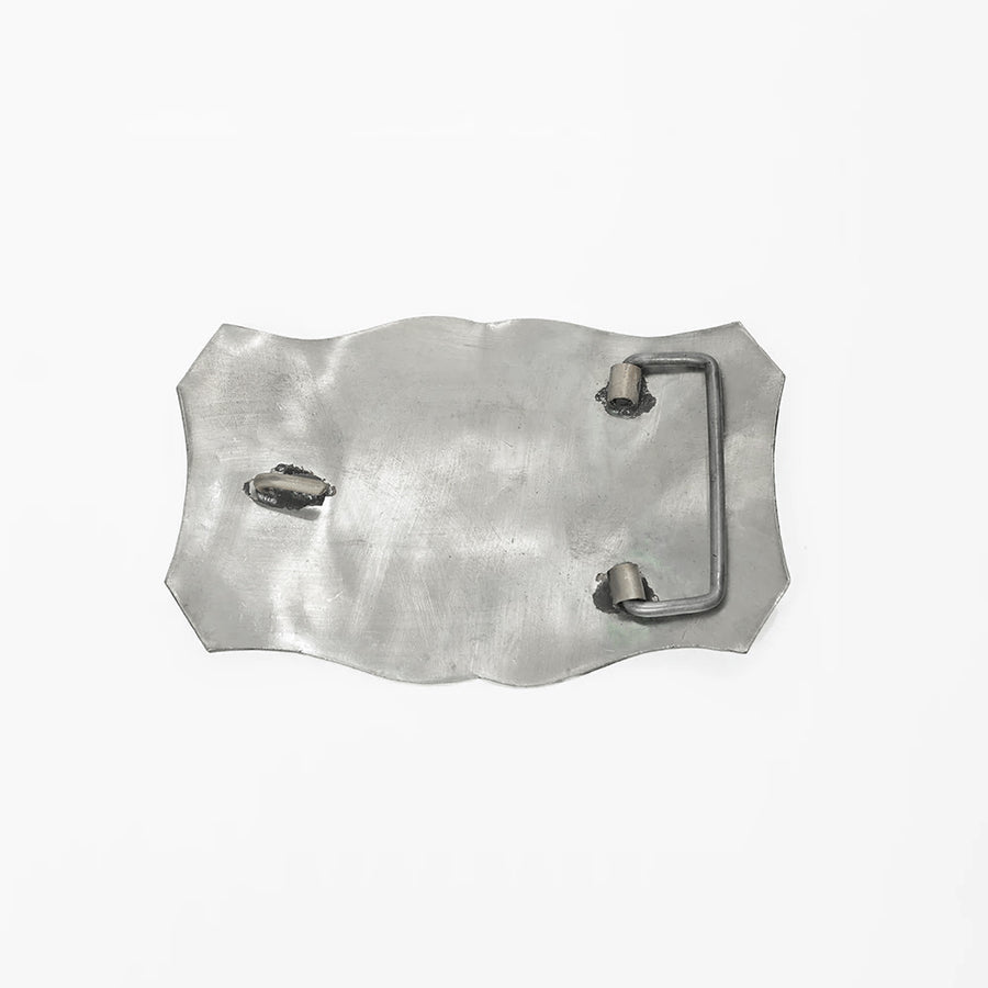 American Darling Horseshoe Western Belt Buckle, Engraved Silver Tone Cowboy Belt Accessory for Men & Women