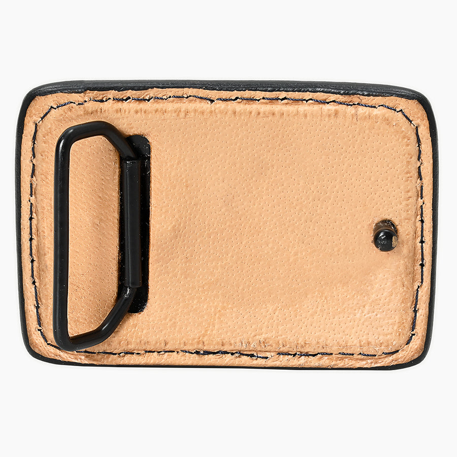 AMERICAN DARLING Floral Hand Carved Painted Belt Buckle Genuine Leather Covered Stylish