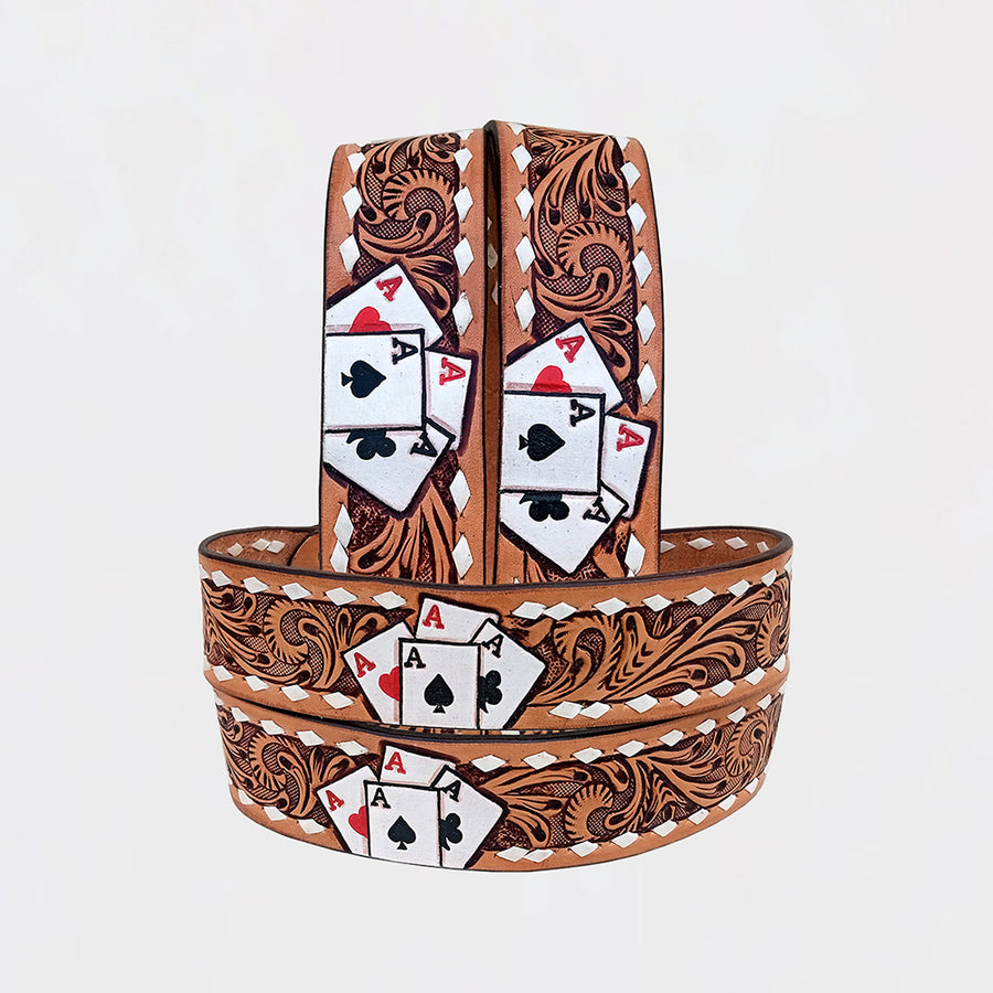 Official PRCA & NFR Licensed Collection® Tooled Leather Rodeo Belt