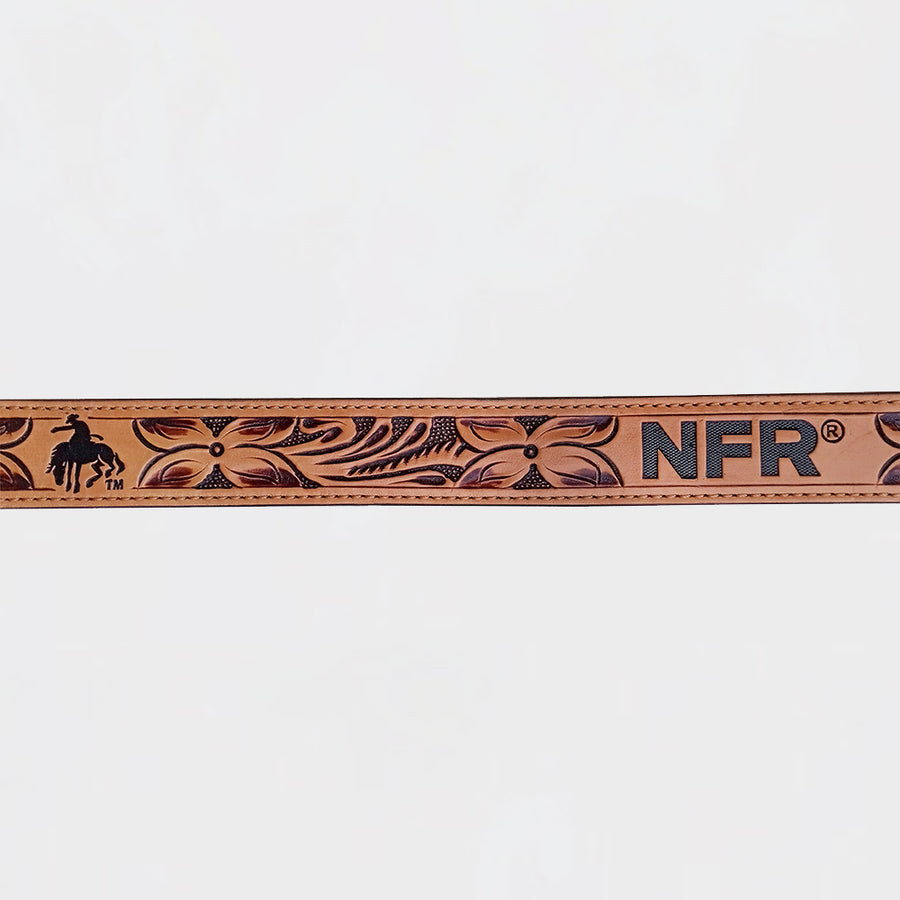 Official PRCA & NFR Licensed Collection® Bucking Bronco Tooled Leather Belt