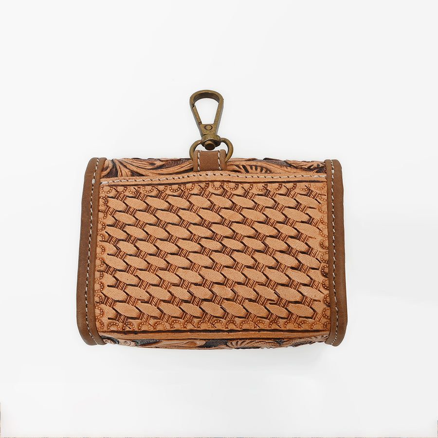 American Darling Genuine Hand Tooled Leather Mini Clutch Bag Charms
