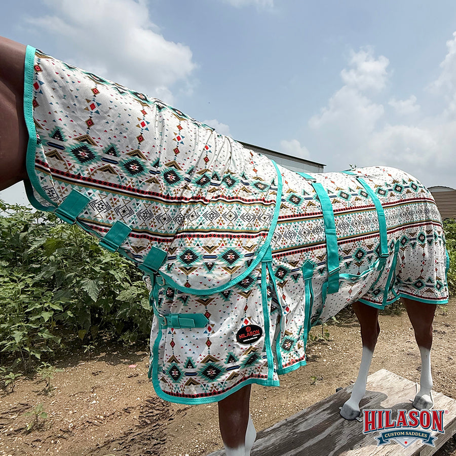 HILASON Horse Fly Sheet UV Protect Breathable Mesh Bug Mosquito Spring | Summer Horse Rug | Fly Rug