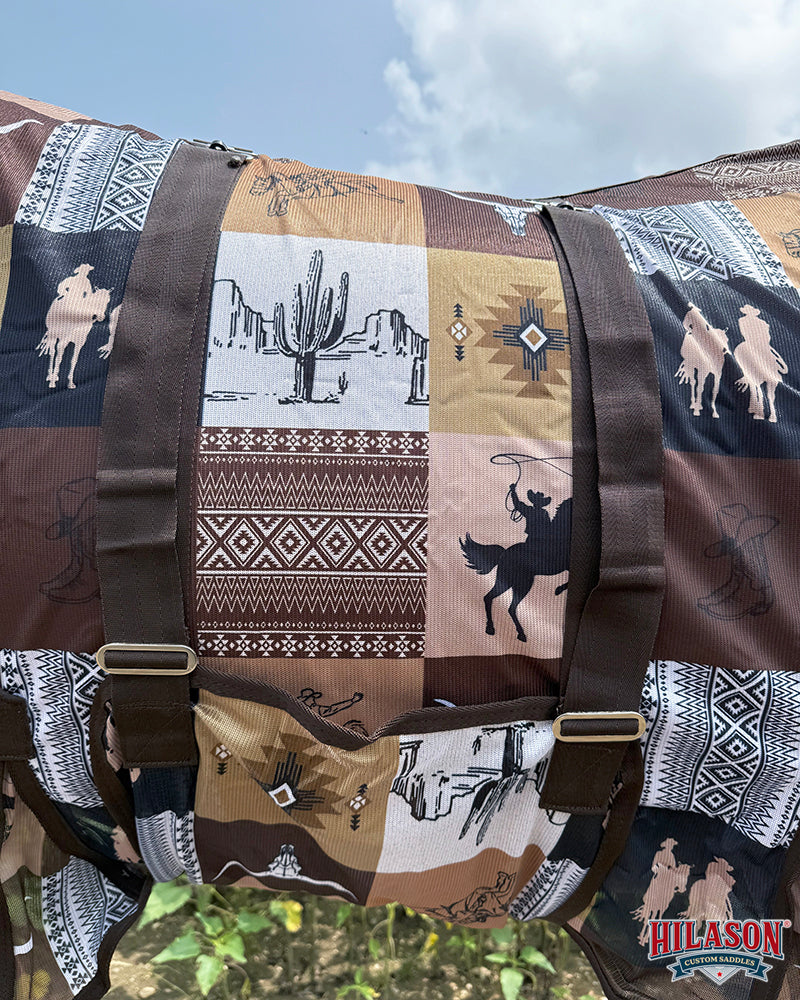 HILASON Horse Fly Sheet UV Protect Breathable Mesh Bug Mosquito Spring | Summer Horse Rug | Fly Rug