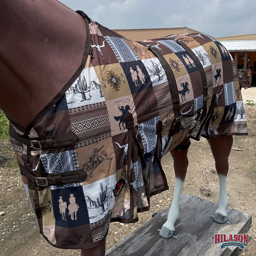 HILASON Horse Fly Sheet UV Protect Breathable Mesh Bug Mosquito Spring | Summer Horse Rug | Fly Rug