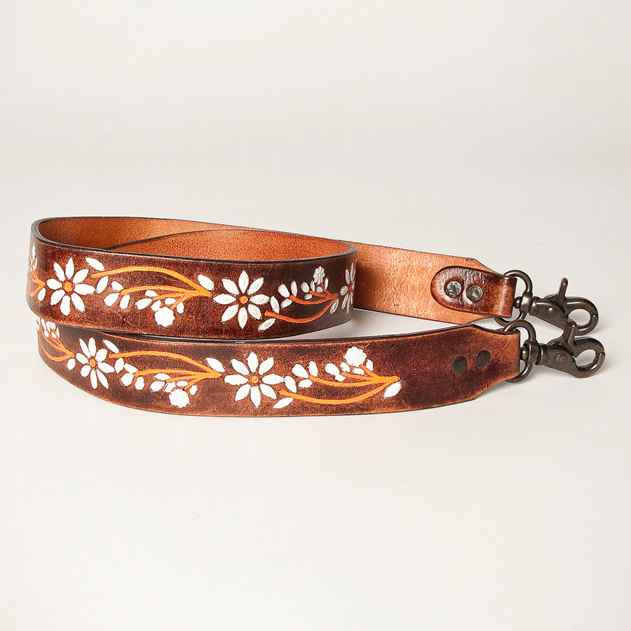 American Darling Hand Tooled Genuine Leather Crossbody Handle Strap for Bags Phone Keychain Wallet Purse Clutch Cellphone