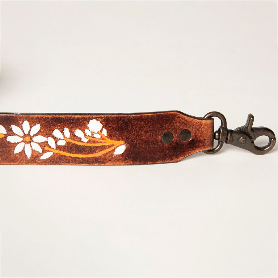 American Darling Hand Tooled Genuine Leather Crossbody Handle Strap for Bags Phone Keychain Wallet Purse Clutch Cellphone