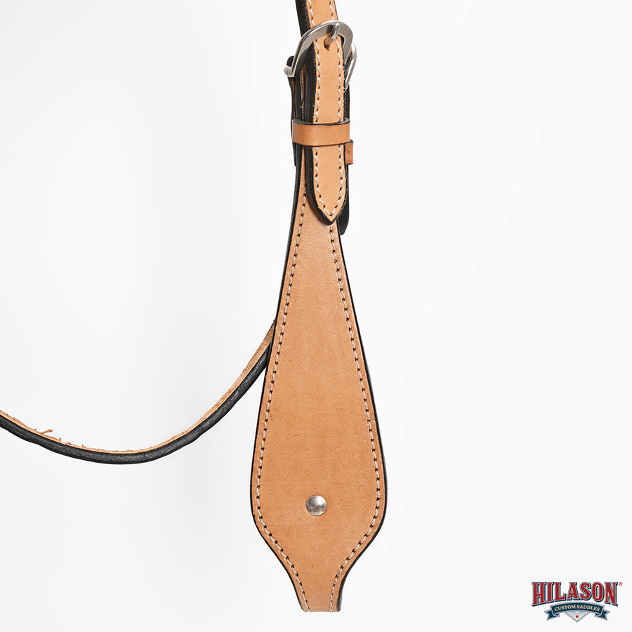 HILASON Western Horse Headstall Breast Collar Set Genuine American Leather Plain Tan | For Horses