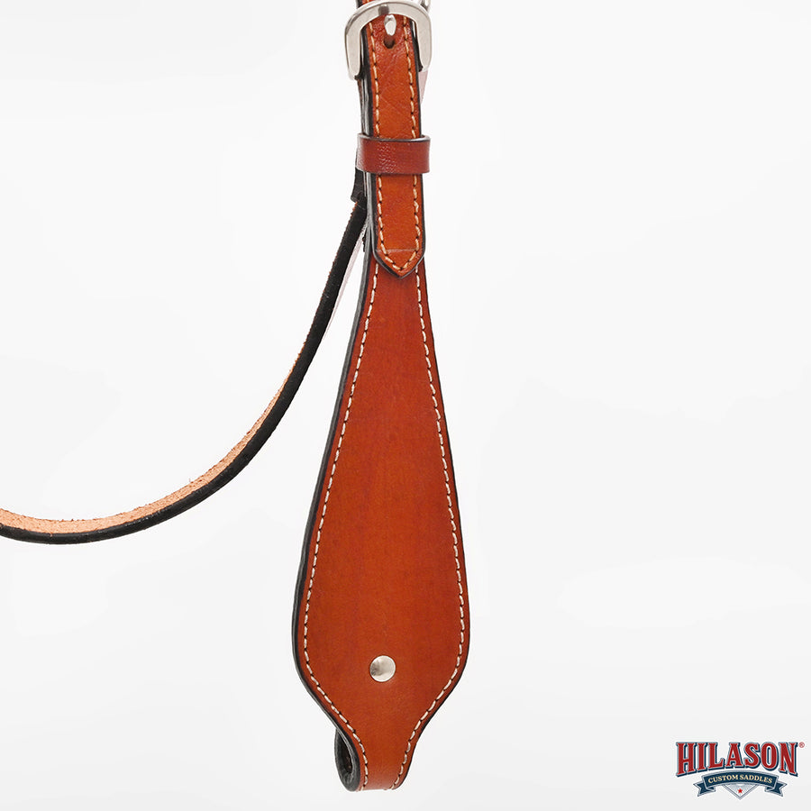 HILASON Western Horse Headstall Breast Collar Set American Leather Plain Mahogany | For Horses