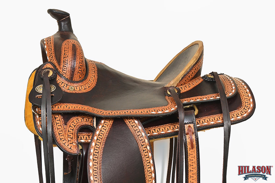 15 In Western Horse Saddle American Leather Ranch Roping Hilason