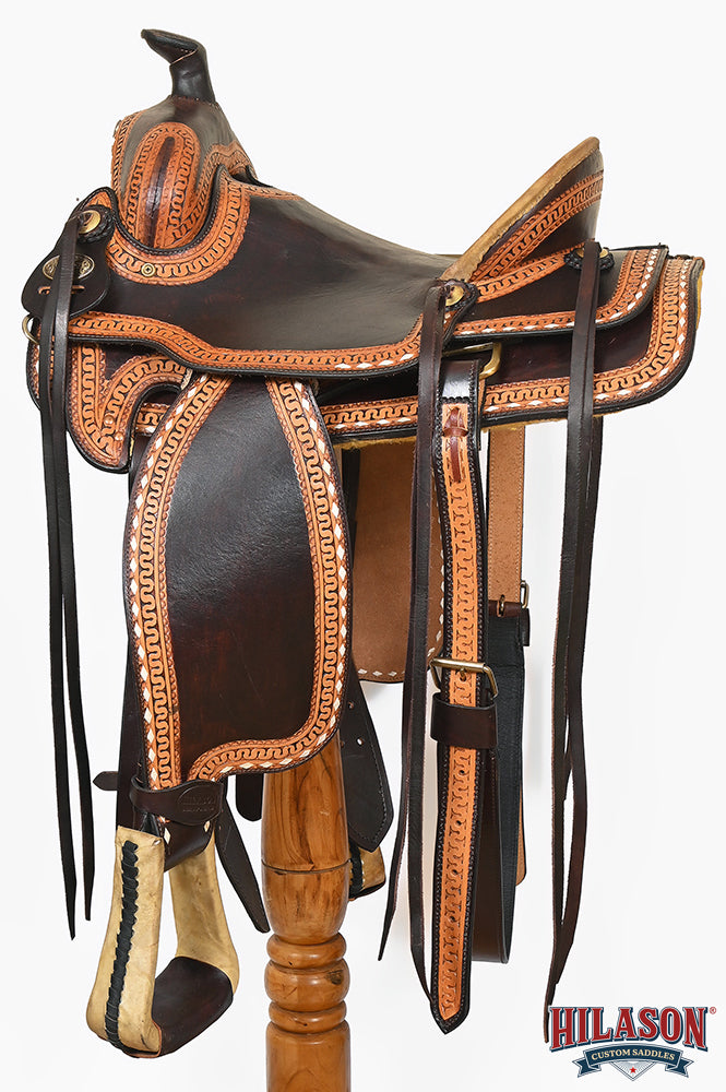 15 In Western Horse Saddle American Leather Ranch Roping Hilason