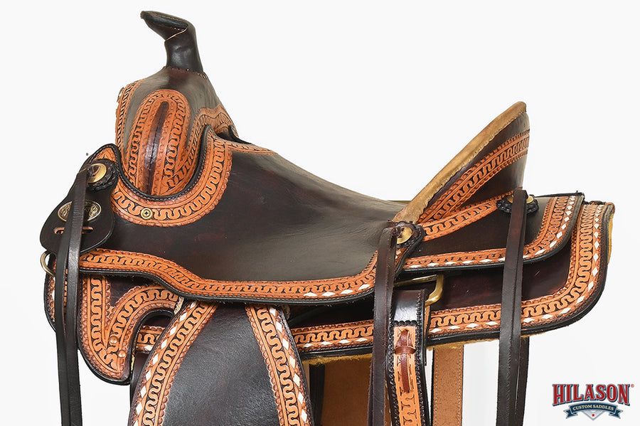 15 In Western Horse Saddle American Leather Ranch Roping Hilason