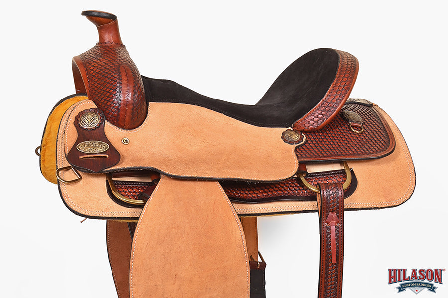 16 In Western Horse Saddle American Leather Ranch Roping Cowboy Hilason