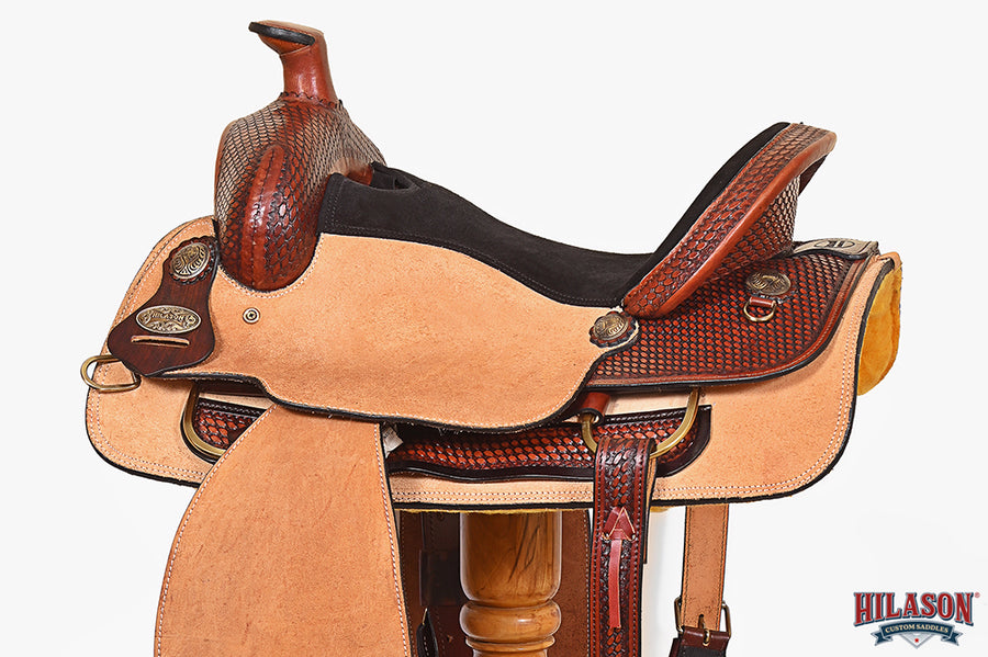 16 In Western Horse Saddle American Leather Ranch Roping Cowboy Hilason
