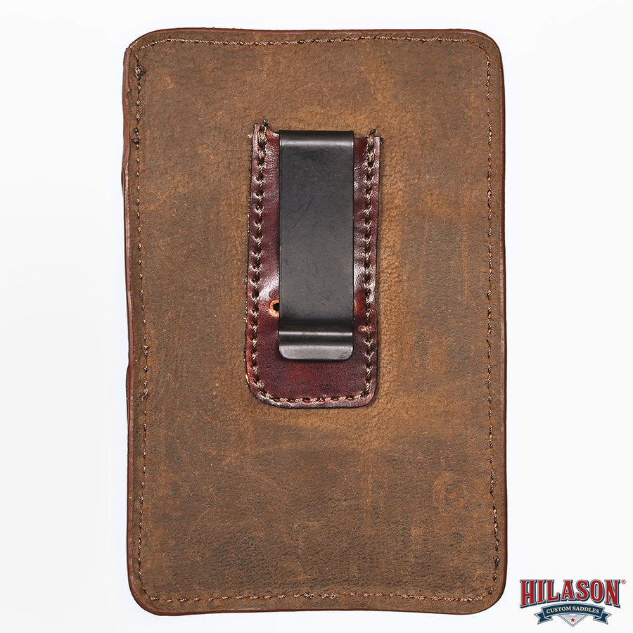 Hilason Western Stylish Floral Hand Tooled Genuine Leather Smartphone Cell Phone Holder