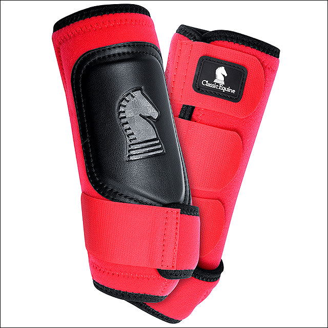 Small Classic Equine Classicfit Neoprene H. Hind Leg Boots Pair Red – by Hilason – Cowboy and equestrian accessories