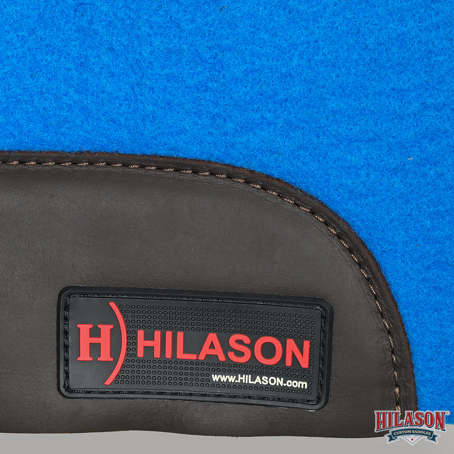 HILASON Western Wool Felt Horse Saddle Pad W/ Distressed Wear Leather | for Horses