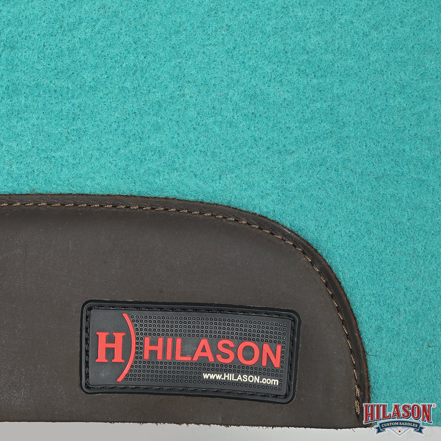 HILASON Western Wool Felt Horse Saddle Pad W/ Distressed Wear Leather | for Horses