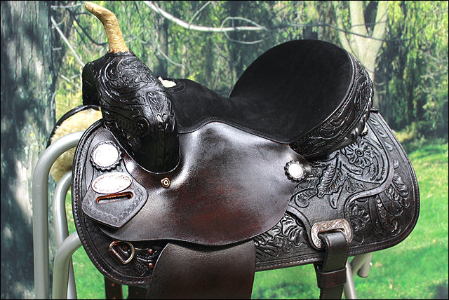 HILASON Flex Tree Western Horse Saddle American Leather Trail Barrel | for Horses