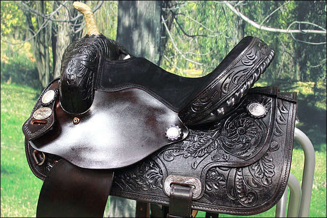 HILASON Flex Tree Western Horse Saddle American Leather Trail Barrel | for Horses
