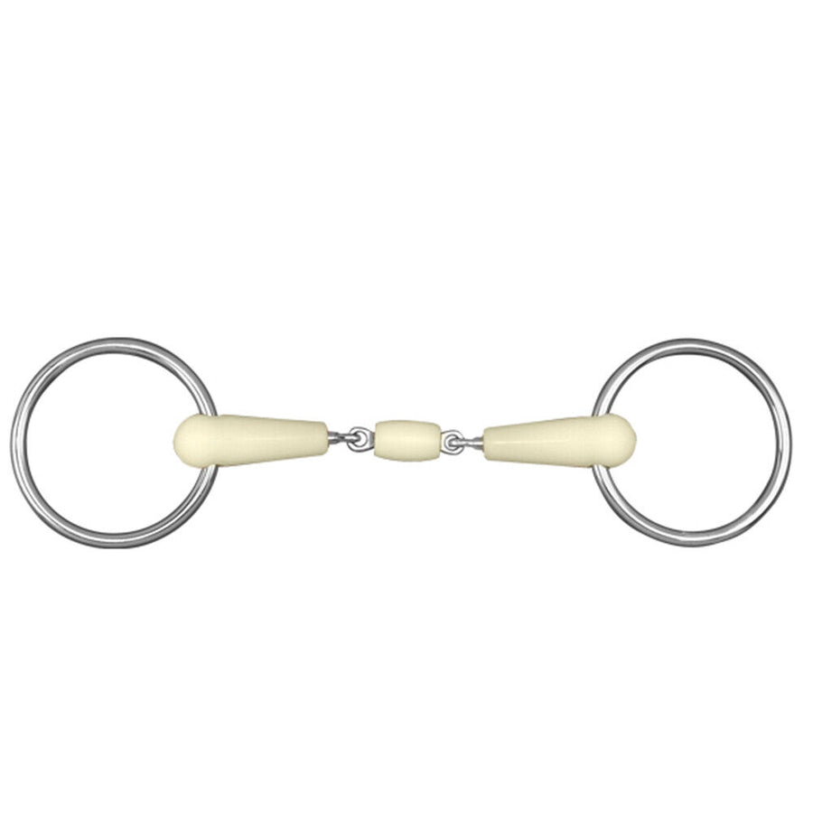Happy Mouth Double Jointed Loose Ring W/ Roller Horse Bit