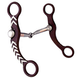 5-1/8" Hilason Brown Steel Horse Gag Bit 6" Trim Cheeks Mouth