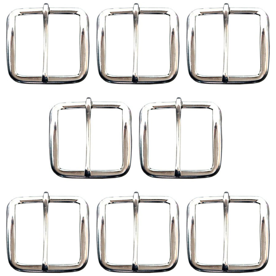 Pack Of 8 1-1/2 In Horse Tack Hardware Wire Belt Buckle Nickel Plated - Uhorse