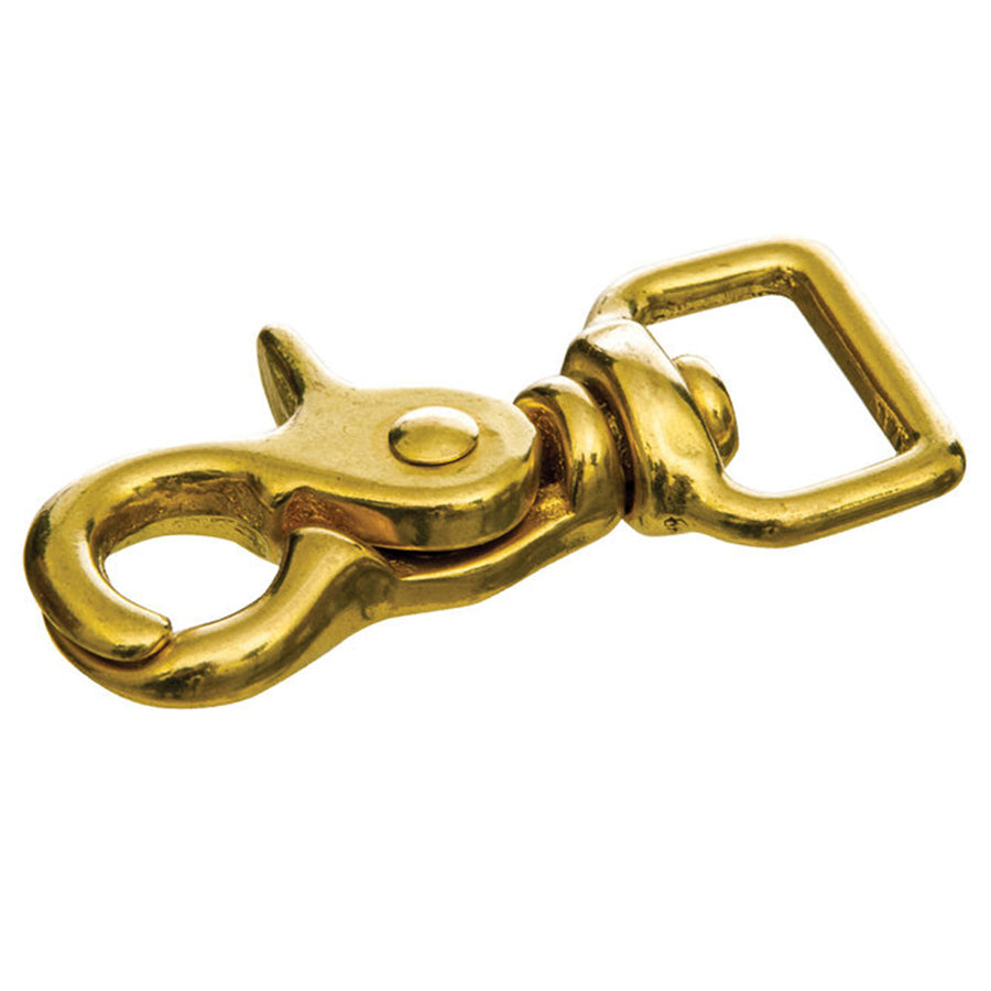 Hilason 3/4" x 2-1/2" Solid Brass Trigger Snap | Heavy Duty Square Eye Tack - Uhorse