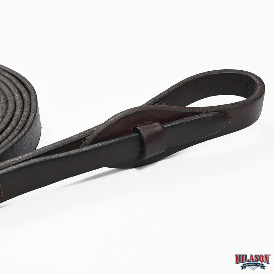 8 Ft Hilason Western Horse Heavy-Duty Barrel Flat Split Reins Genuine Leather Black