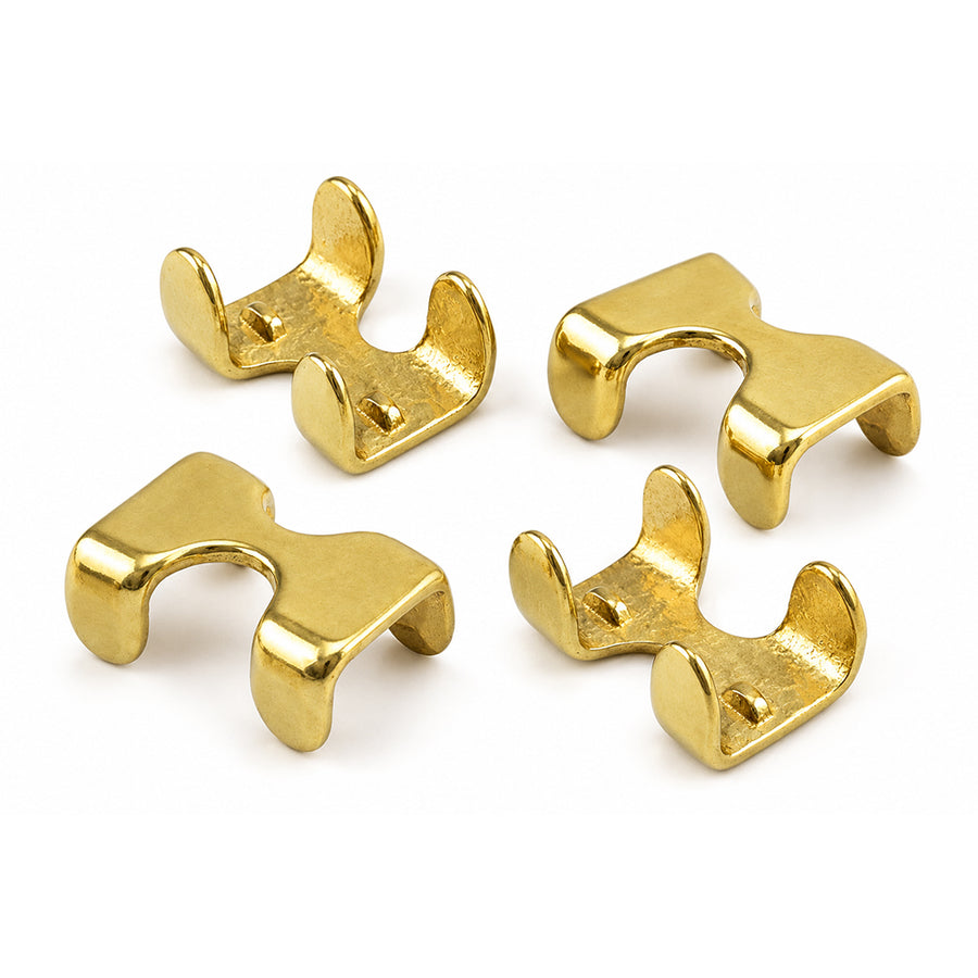 Hilason Solid Brass Bull Halter Clamp 7/8 in H x 1-7/8 in L Rope Hardware